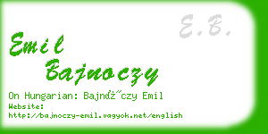 emil bajnoczy business card